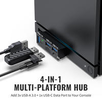 Hub universel 4-en-1 compatible avec les machines Steam, adapté pour PS5/PC, extension de transfert haute vitesse universelle