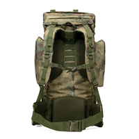 Sac à dos tactique de montagne imperméable noir 14 couleurs 65-70L avec housse de pluie pour le ski