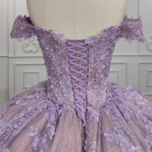 Robe de soirée de luxe 9953-1, couleur violet clair, robe de soirée de haute qualité, robe à paillettes pour femmes - Product Image 2