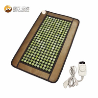 Jiwan Lejia Vente en gros de surmatelas chauffant en jade vert personnalisé, tapis thermique en pierre pour studio de bien-être