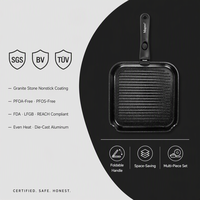 Smartpan de haute qualité pour la cuisson Batterie de cuisine antiadhésive Batterie de cuisine intuitive Poêle à frire avec poignée amovible