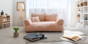 komfortables haustier-sofa aus pfauenwolle weiches perlenbaumwoll-sofa rutschfestes haustiersofa - Product Image 2