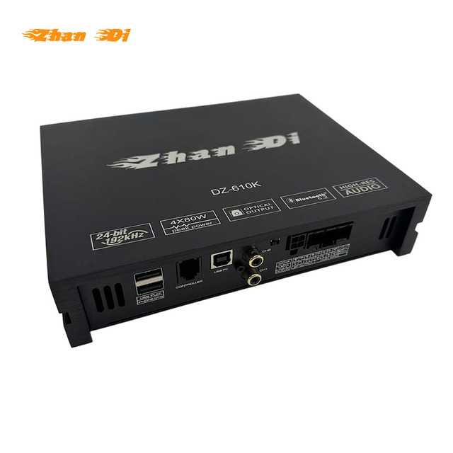DSP 6 in 4 Out Class AB Car Amplifier Zhandi ZD-610K 4x45W RMS High Performance Audio Processor Bluetooth for Car Audio