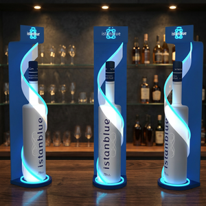 Présentoir de Vins Personnalisé avec Éclairage LED pour Magasin et Bar - Product Image 1