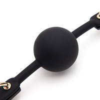 Ball Gag en Silicone Noir Haut de Gamme pour Entraînement Érotique – Article Très Demandé