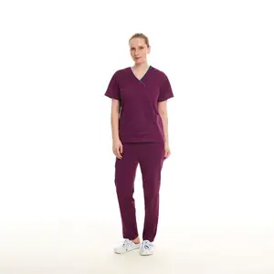 Peeling anzug Krankenhaus Krankenpflege Gesundheits wesen Arbeits kleidung Anzug Kurzarm V-Kragen T-Shirt Hose