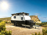 Caravane hybride 15 pieds avec toit relevable, tout confort, pour le camping hors route, avec salle de bain intégrée et lits superposés