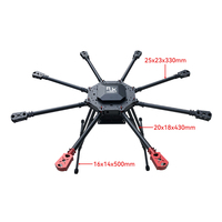 RJX 1080mm 8-Achsen Faltbarer Octocopter Kohlefaser-Drohnenrahmen mit Motorhalterungen Landegestell Schwere Nutzlast Multirotor UAV