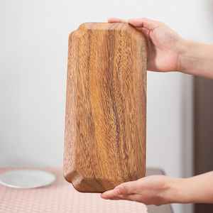 Bandeja de Servir de Madera Duradera con Revestimiento de Resina Suave, Perfecta para Servir Comidas, Bebidas o para Realzar el Hogar Moderno - Product Image 4