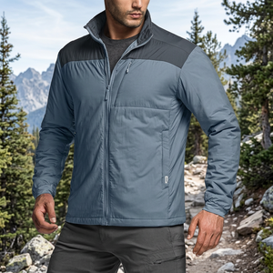 Chaqueta Casual de Lona para Hombre, Invierno, Cuello Alto, Logotipo Frontal, Cremallera Completa, Impermeable, con Capucha, Transpirable, Servicio OEM, Acabado de Alta Calidad - Product Image 3