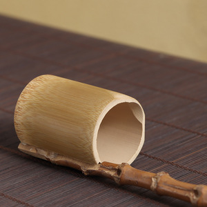 Natural handmade bamboo <b>wine</b> scoop, <b>wine</b> <b>container</b>, small household ladle, wholesale and dropshipping available. - Product Image 4