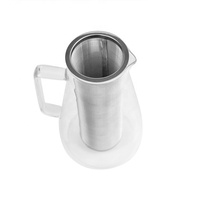 Filtre à café durable en acier inoxydable 304, maille fine 100/150 microns, pour pot Mason, avec base en silicone flexible, moderne, pour café moulu