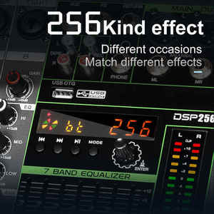 Cooyinka 8-Kênh DJ Điều Khiển Mixer USB Giao Diện Âm Thanh Loa Hệ Thống Âm Thanh Âm Thanh - Product Image 4