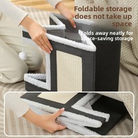 Vente chaude en gros Lit pour chat moderne et solide pour chats d'intérieur Lit pour chat à deux étages pliable avec plaque à gratter