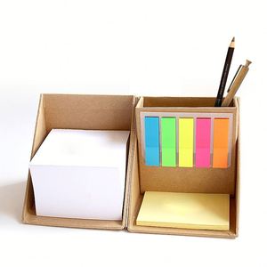 Custom Logo Foldable Cardboard Cube Sticky Note <b>Memo</b> <b>Pad</b> Box with Pen Holder Screen Printing Gold Stamp UV Printing Eco-Friendly - Product Image 4