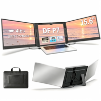 Moniteur LCD IPS 15,6 pouces pour Mac, PC de jeu, rotation magnétique, support multi-angles, travail à domicile, studio haute efficacité, haut-parleur intégré
