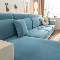 Housses de canapé en velours de maïs Jacquard 3D sur mesure Coussin de siège de protection Housse de canapé pour meubles sectionnels et en forme de L