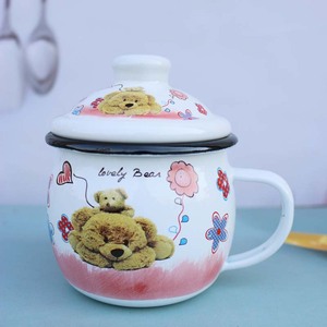 Großhandel Maßgefertigte 380ML Kaffeetasse Milchtasse Emaille Hitzebeständige Nachmittagstee-Tasse - Product Image 2