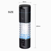 Bouteille d'eau hydrogénée portable, générateur d'eau hydrogénée rechargeable, concentration élevée en hydrogène de 3000 à 5000 ppb