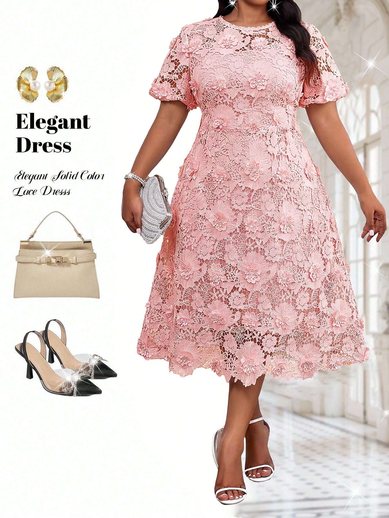 sachin and babi light blue dress Plus Size and Curvy Floral Dresses for Women Sizes 10-30 main image 1