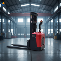 Gerbeur autoportant HAORUN à hauteur abaissée de 1560 mm, capacité 1,5-2 tonnes, batterie au plomb, idéal pour le chargement pratique des conteneurs