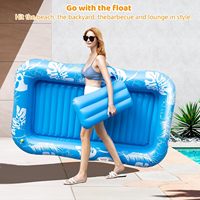 Chaise longue flottante gonflable à jet d'eau avec dossier, pour bain, piscine, extérieur, plage, cour, baignoire, lit d'eau