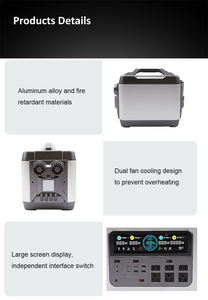 Générateur de batterie solaire de batterie de secours Portable 300W/500W/1000W/2000W pour l'utilisation de caméra de montre intelligente de <span class=keywords><strong>Camping</strong></span> en plein air 110V/220V - Product Image 4