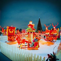 Manèges de fête foraine, équipement de parc d'attractions, carrousel rotatif, avion à commande automatique de Noël à vendre