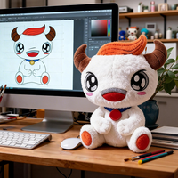 OEM ODM Peluche Mascotte Promotionnelle de Haute Qualité, Poupée en Peluche Personnalisée, Animaux en Peluche, Jouet en Peluche Personnalisé, Dropshipping