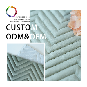 Tissu matelassé gaufré en velours pour canapé, literie, vêtements, coussin, textile de maison, <span class=keywords><strong>anti</strong></span>-humidité, <span class=keywords><strong>anti</strong></span>-boulochage, 100% polyester - Product Image 1