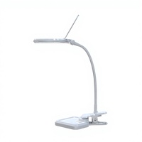 Lampe Loupe à Fixation par Pince avec LED, Lumière de Bureau Intelligente, Col Flexible, Loupe pour Réparation, Soudure, Bijoux, Montres