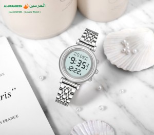 Reloj <span class=keywords><strong>Al</strong></span> Harameen de alta calidad <span class=keywords><strong>al</strong></span> por mayor pareja musulmana redondo cuero Digital <span class=keywords><strong>al</strong></span> <span class=keywords><strong>Fajar</strong></span> reloj de mano HA-6314 - Product Image 3