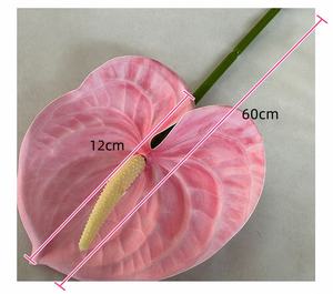 Flores Artificiales Decorativas Anturios de Toque Real Plantas de Plástico Decorativas Flores <span class=keywords><strong>y</strong></span> Plantas Artificiales Individuales - Product Image 6