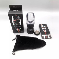 Ensemble décanteur à vin en plastique Magic Quick avec verseur et aérateur rapide, coffret cadeau, design vintage de luxe léger