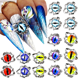 Evil Eye Nail Art Charms Luxe 3D Métal Cristal Strass À La Mode Acrylique Gem <span class=keywords><strong>pour</strong></span> DIY <span class=keywords><strong>Manucure</strong></span> Décorations <span class=keywords><strong>pour</strong></span> <span class=keywords><strong>Halloween</strong></span> - Product Image 4