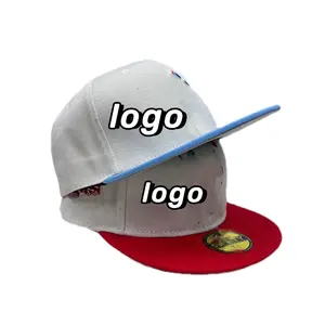 Cappello da baseball aderente a tesa piatta di alta qualità con bordo piatto all'ingrosso di alta qualità personalizzato con cappuccio originale per gorras cappellino snapback