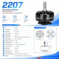Moteur brushless 2207 1800KV 2300KV 2600KV à couple élevé, étanche, pour drone de course FPV