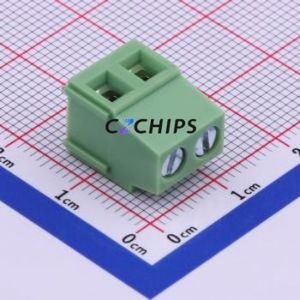XYEK500-5.08-2P Screw Terminal Block Through hole Component (THT),P=5.08mm Connector 1x2P 5.08mm Green Through Hole - Product Image 1