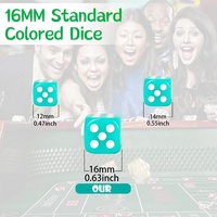 Jeu de dés standard colorés à 6 faces de 16 mm, 100 pièces, boîte en plastique opaque portable, 10 couleurs - Jeux de société, mathématiques en classe
