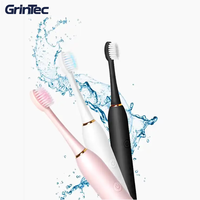 Brosse à dents électrique sonique la plus vendue, rechargeable par USB, lavable, blanchissante, relaxante, 5 vitesses avec 4 têtes de brosse souples