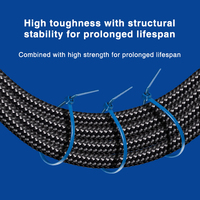 Garantie de qualité KSS CV-150MD Serre-câbles autobloquants multi-usages, indice d'ignifugation 94HB (3,6*150 mm), nylon 66 industriel bleu
