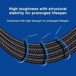 Attaches de câbles en nylon 66 détectables par métal, bleues, industrielles, multi-usages, auto-bloquantes, qualité garantie, indice d'ignifugation 94HB (3,6*150mm) - Product Image 4