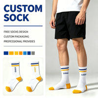 Chaussettes de sport en tissu éponge de qualité supérieure, design personnalisé, respirantes, épaisses et confortables