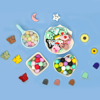 Nouveau produit : Perles focales en silicone souples et amusantes en forme d'animaux pour la dentition des bébés, vente en gros, pour la fabrication de stylos
