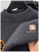 Pull en tricot ample à col rond de haute qualité pour hommes, motif uni, pour adolescents, printemps-automne