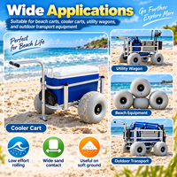 Roue de plage gonflable Ary Medical en PVC de 16 pouces, pneu large basse pression, capacité 80 kg, moyeu renforcé, transport extérieur 1