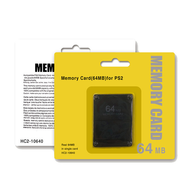 PS2 Memory Card 16M 32M 64M 128M Storage Card Plastic Wired