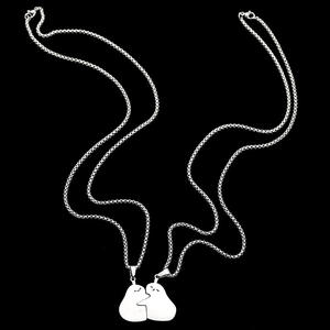 Personalità personalizzata simpatico animale Puzzle ciondolo in acciaio inox coppia collana di corrispondenza per gli <span class=keywords><strong>amanti</strong></span> <span class=keywords><strong>e</strong></span> gli <span class=keywords><strong>amici</strong></span> amore abbraccio collana - Product Image 5