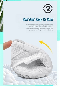 Chaussures de <span class=keywords><strong>marche</strong></span> antidérapantes en caoutchouc respirant ETMF à tige en maille, séchage rapide, quatre saisons, pour l'extérieur, style pieds nus - Product Image 3