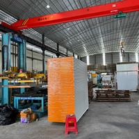 Panneau sandwich en laine de roche ignifuge haute densité, plaque en acier coloré pour l'isolation thermique des toits et des murs de maisons préfabriquées